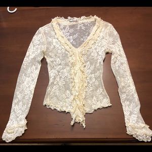 Vintage cream lace top